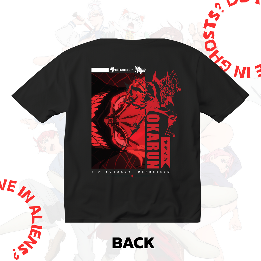Bot and Life x DAN DA DAN T-shirt Okarun Black