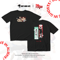 Bot and Life x DAN DA DAN T-shirt Momo & Okarun Black